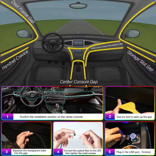 Nightride ambient LED lights